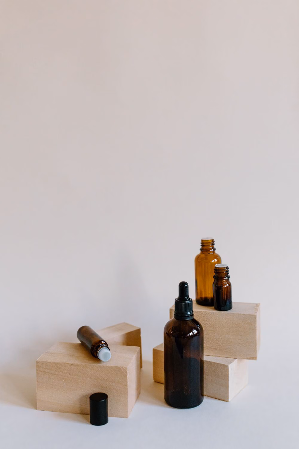 Holistic skin and coat treatment products — mortar, pestle and dropper bottles